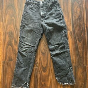 Distressed Black Denim Jeans